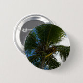 Badge Rond 5 Cm Regard sur le palmier à coco Nature tropicale (Devant & derrière)