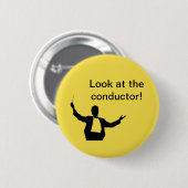 Badge Rond 5 Cm Regardez le conducteur (Devant & derrière)