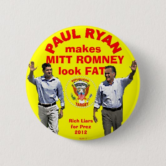 Badge Rond 5 Cm Regardez le FAT - Bouton (Devant)