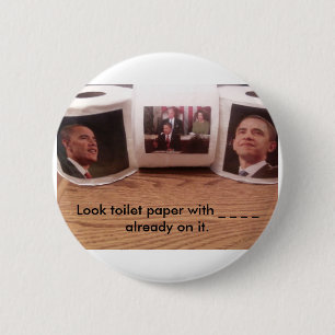 Badge Rond 5 Cm Regardez le papier hygiénique avec l'alread de _d