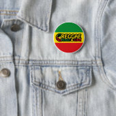 Badge Rond 5 Cm Reggae art avec des mots positifs Paix et Amour (En situation)