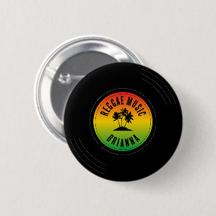 Badge Rond 5 Cm Reggae Music Vinyl Record