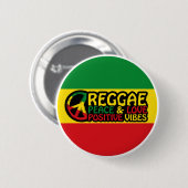 Badge Rond 5 Cm Reggae Musique avec citations positives (Devant & derrière)