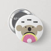 Badge Rond 5 Cm Régime de beignet de koala (Devant & derrière)