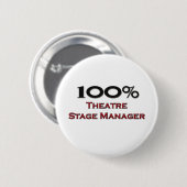 Badge Rond 5 Cm Régisseur de théâtre de 100 pour cent (Devant & derrière)