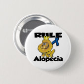 Badge Rond 5 Cm Règle Alopecia (Devant & derrière)