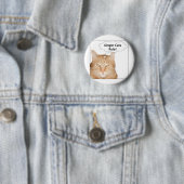 Badge Rond 5 Cm Règle de chats de gingembre ! (En situation)