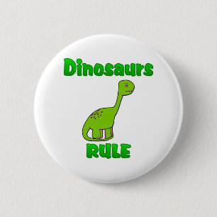 Badge Rond 5 Cm Règle de dinosaures