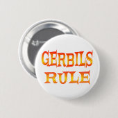 Badge Rond 5 Cm Règle de gerbilles (Devant & derrière)