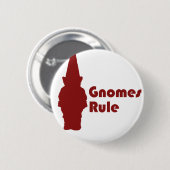 Badge Rond 5 Cm Règle de gnomes (Devant & derrière)