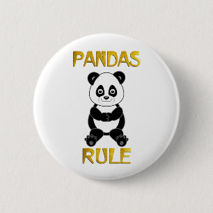 Badge Rond 5 Cm Règle de pandas
