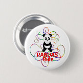 Badge Rond 5 Cm Règle de pandas (Devant & derrière)