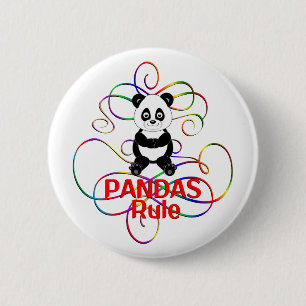 Badge Rond 5 Cm Règle de pandas