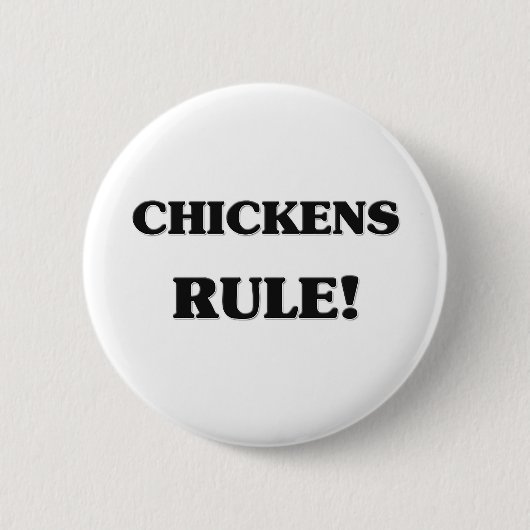 Badge Rond 5 Cm Règle de poulets (Devant)