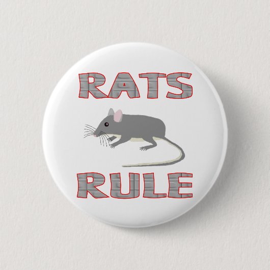 BADGE ROND 5 CM RÈGLE DE RATS (Devant)