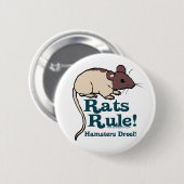 Badge Rond 5 Cm Règle de rats ! (Devant & derrière)