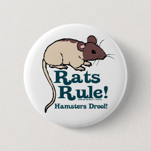 Badge Rond 5 Cm Règle de rats !