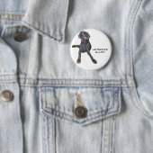 Badge Rond 5 Cm Règle de Weimaraners ! (En situation)