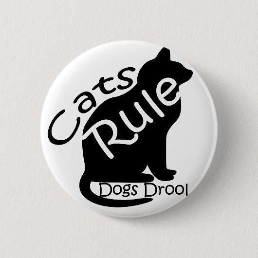 Badge Rond 5 Cm Règle des chats (Devant)