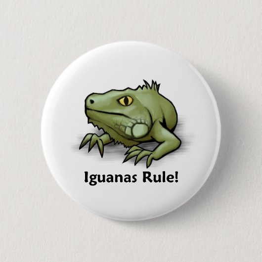 Badge Rond 5 Cm Règle d'iguanes ! (Devant)