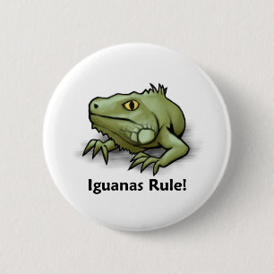 Badge Rond 5 Cm Règle d'iguanes !