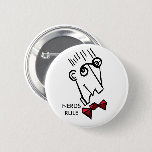 Badge Rond 5 Cm Règle Nerds (Devant & derrière)