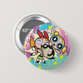 Badge Rond 5 Cm Règle Powerpuff Girls (Devant & derrière)