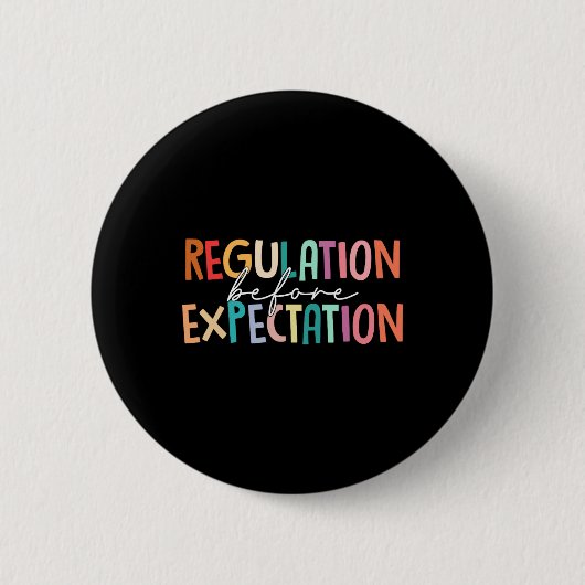 Badge Rond 5 Cm Réglementation avant l'autisme de l'éducation spéc (Devant)
