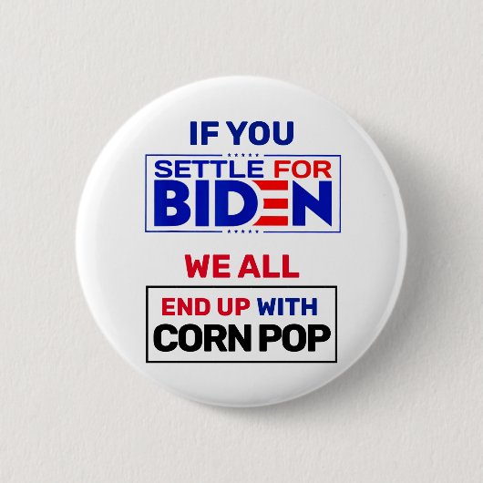 Badge Rond 5 Cm Régler pour Biden (Devant)