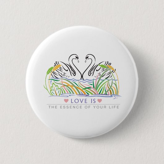 Badge Rond 5 Cm Règles d'amour (Devant)