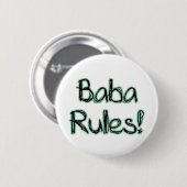 Badge Rond 5 Cm Règles de baba ! (Devant & derrière)