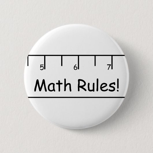 Badge Rond 5 Cm Règles de maths ! (Devant)