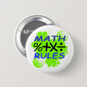 Badge Rond 5 Cm Règles de maths (Devant & derrière)