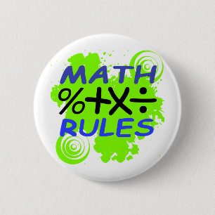Badge Rond 5 Cm Règles de maths