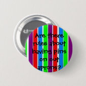 Badge Rond 5 Cm Règles de tablier ? (Devant & derrière)