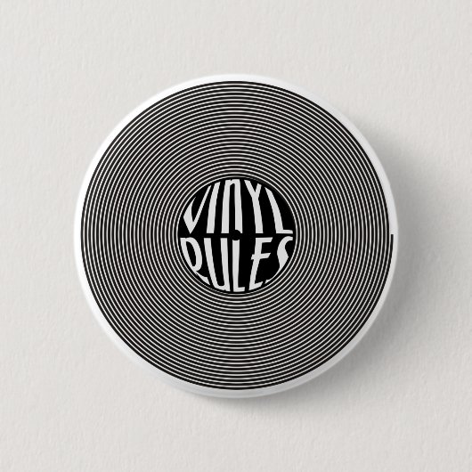 Badge Rond 5 Cm Règles de vinyle (Devant)
