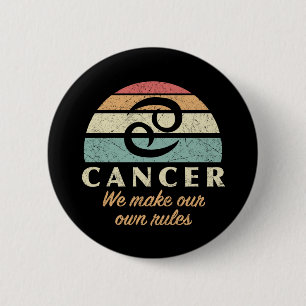 Badge Rond 5 Cm Règles de zodiaque du cancer amusant