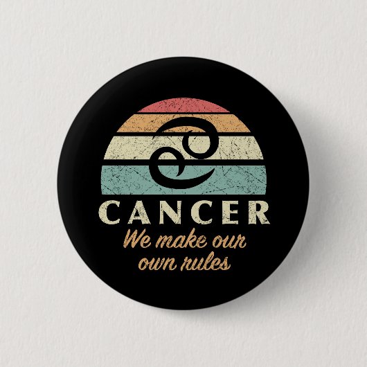 Badge Rond 5 Cm Règles de zodiaque du cancer amusant (Devant)