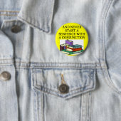 Badge Rond 5 Cm règles drôles pour des auteurs (En situation)