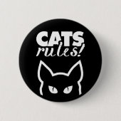 Badge Rond 5 Cm Règles relatives aux chats (Devant)