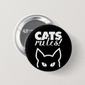 Badge Rond 5 Cm Règles relatives aux chats (Devant & derrière)
