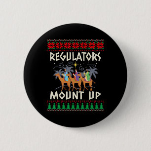 Badge Rond 5 Cm Régulateurs Rétro Mount Up Camel Ugly Christmas Sw