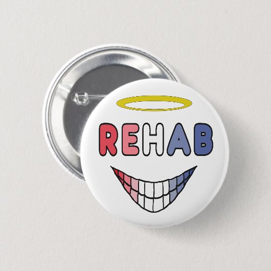 Badge Rond 5 Cm Rehab (Devant & derrière)