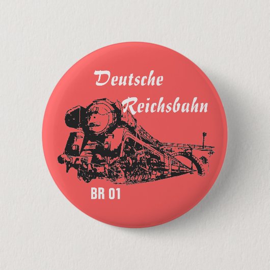 Badge Rond 5 Cm Reichsbahndesign BR01 (Devant)