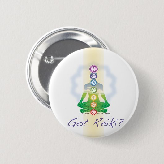 Badge Rond 5 Cm Reiki obtenu ? (Devant & derrière)