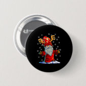 Badge Rond 5 Cm Reindeer Gnome Shirt Men Women Buffalo Plaid Red C (Devant & derrière)