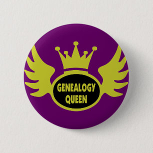 Badge Rond 5 Cm Reine 2 de généalogie