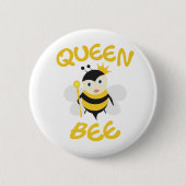 Badge Rond 5 Cm Reine Bee (Devant)