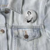 Badge Rond 5 Cm Reine d'Angleterre d'Elizabeth II (En situation)
