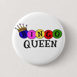 BADGE ROND 5 CM REINE DE BINGO-TEST
